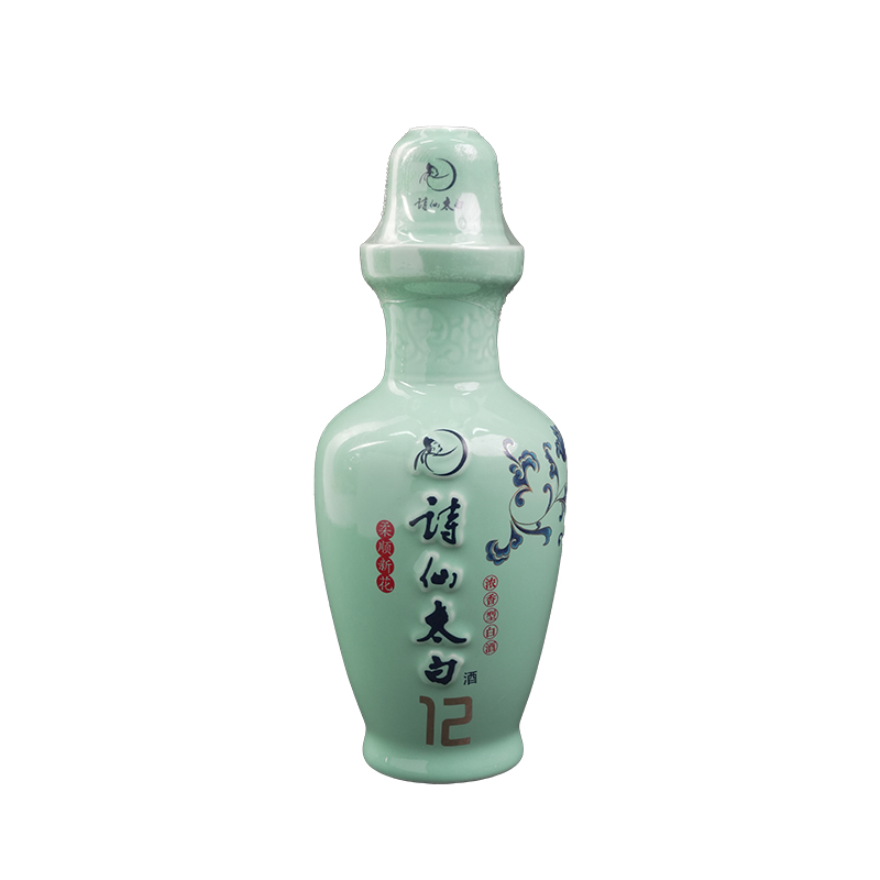 歌德盈香诗仙太白酒柔顺新花12 2017年浓香型瓶装SC白酒52度500ml