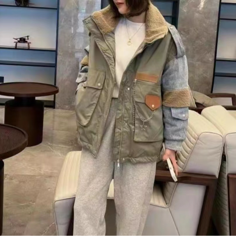 门店在售399！时尚韩版休闲加厚加绒秋冬潮流保暖羽绒服#75233