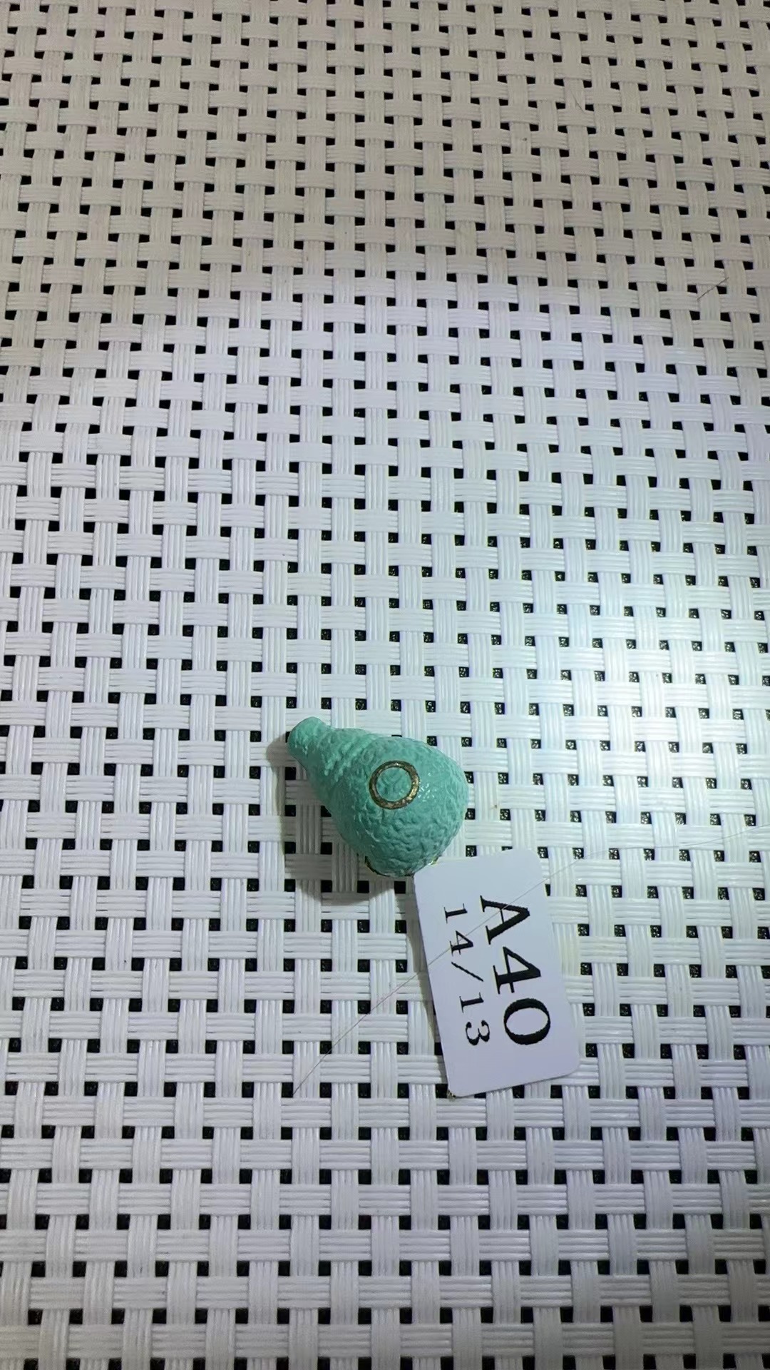 【人工处理】A40湖北十堰人工处理绿松石三通14x13mm