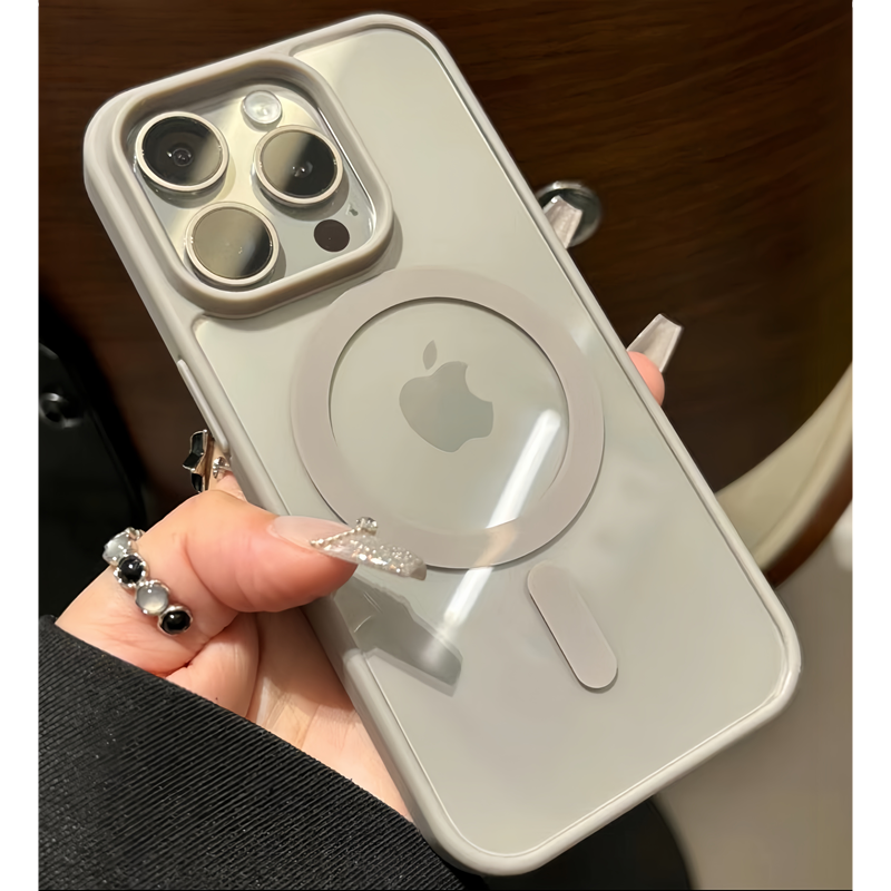 ins高级无线磁吸苹果15/14promax手机壳iPhone13肤感11透明12男女