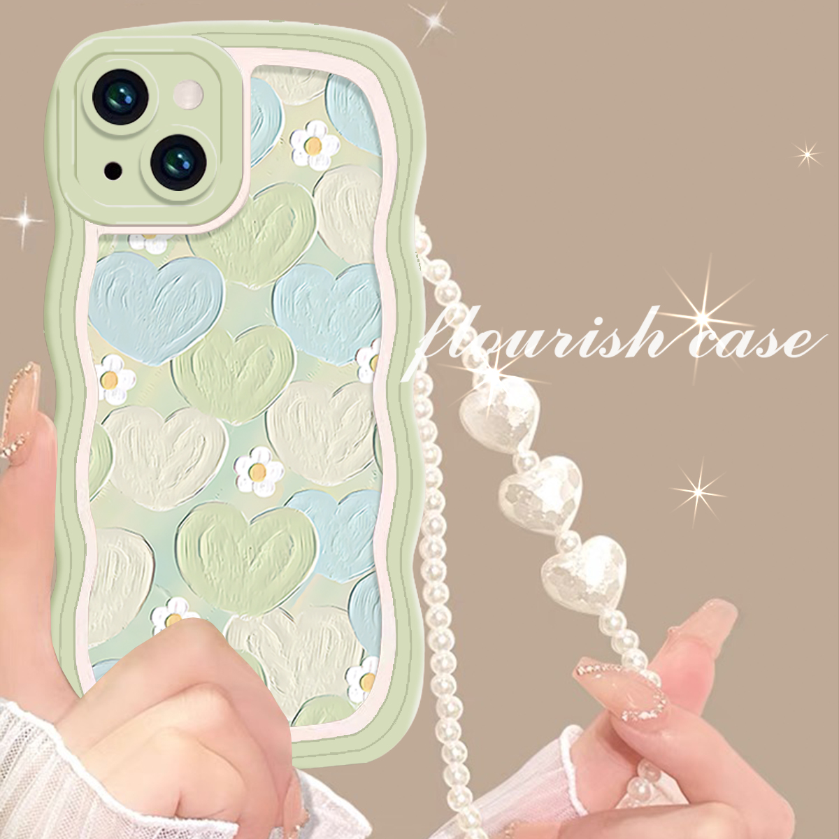 【苹果/华为/OPPO/VIVO/小米/荣耀】波浪油画爱心可爱网红手机壳