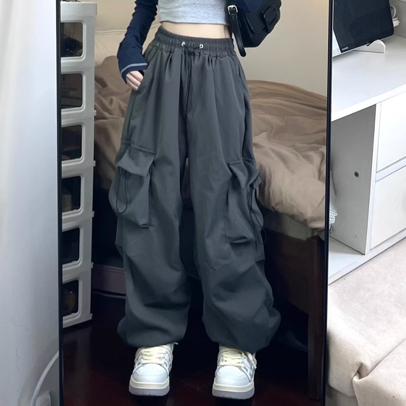 森普登小个子工装裤炸街爵士舞美式儿童阔腿裤子休闲春秋洋气套装