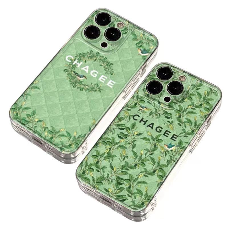 ins绿叶霸王茶姬适用iphone15/13苹果14手机壳华为vivo小米oppo套