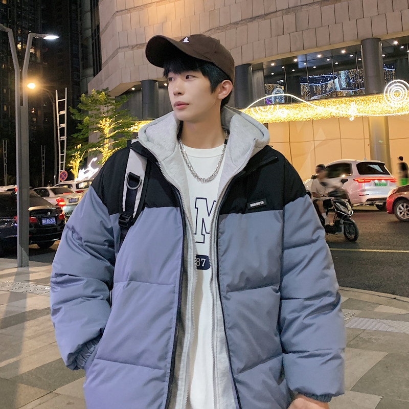 反季棉服大处理冬季休闲加厚保暖棉衣男港风大码连帽棉服棉袄外套