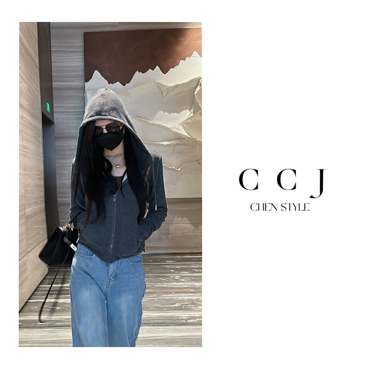 楚楚君~【不能缺的软糯帽衫】Y22958双拉链净版连帽外套