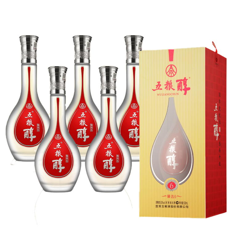 五粮液出品五粮醇臻选6 50度纯粮食浓香型白酒送礼佳品50度500ml
