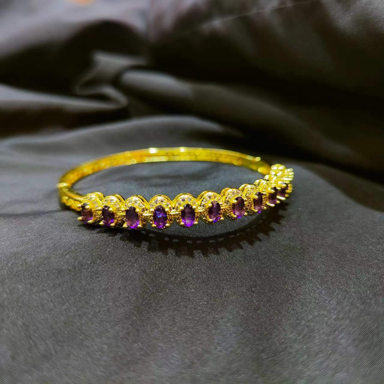 【金公主甄选】高端珠宝设计款精工紫水晶手镯【ZSZ06】
