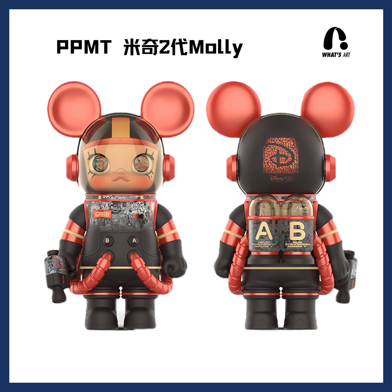 POPMART泡泡玛特 100周年 米奇 MOLLY 400% 潮玩摆件
