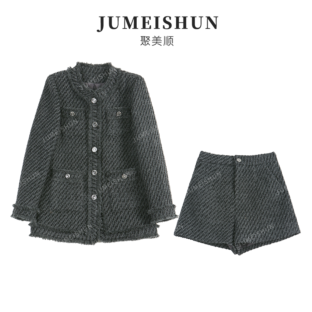 【聚美顺轻奢定制】秋季新款小香风气质百搭时尚套装3953010