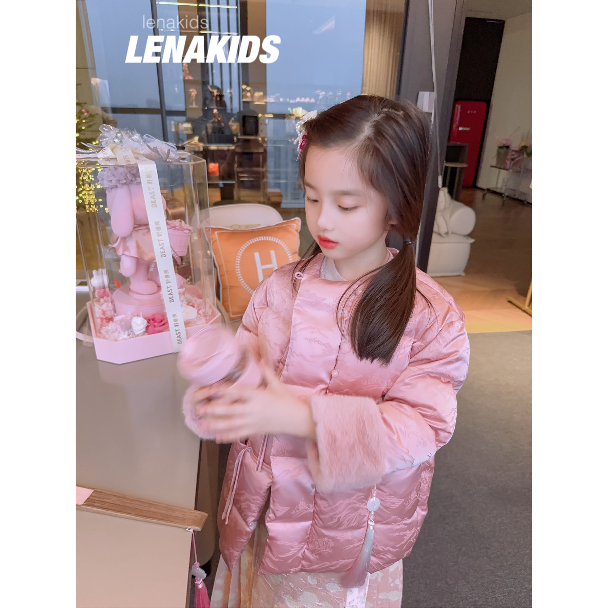 Lenakids【新国风·90白鸭绒·马面裙】气质国风羽绒服23111501