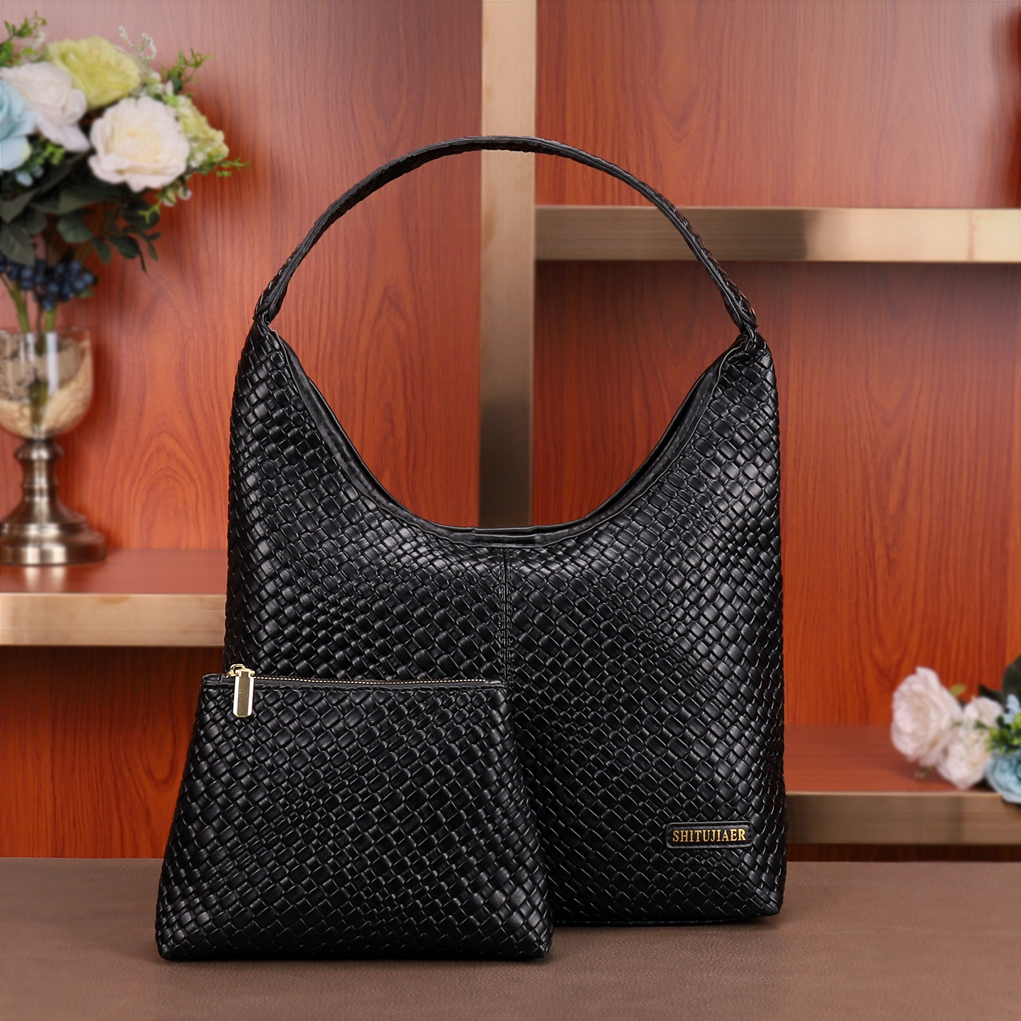 （长36宽11高24）新款秋冬百搭时尚单肩包8894黑色