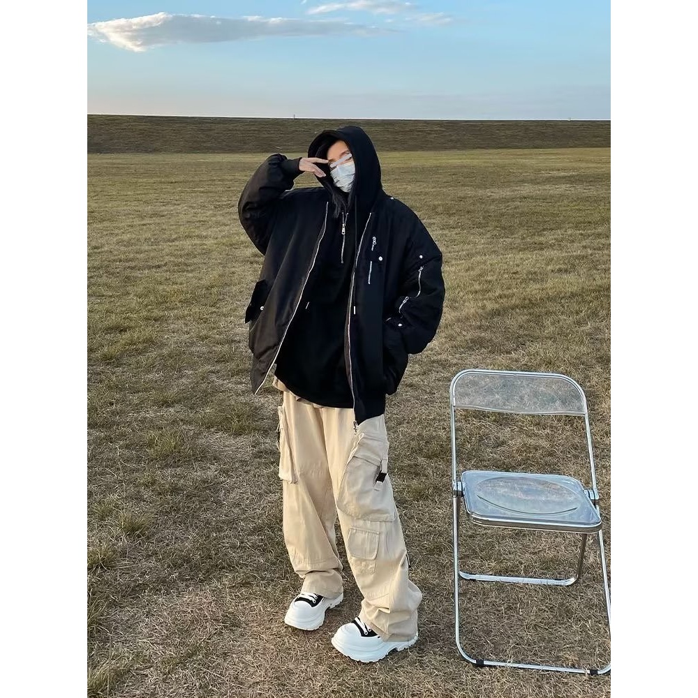 飞行员夹克棉服棒球服外套男女款美式痞帅机能风冬季户外防水保暖