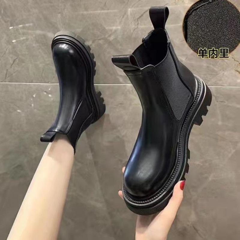 秋冬季回力休闲马丁靴英伦风厚底网红加绒百搭时尚潮流短筒靴女士