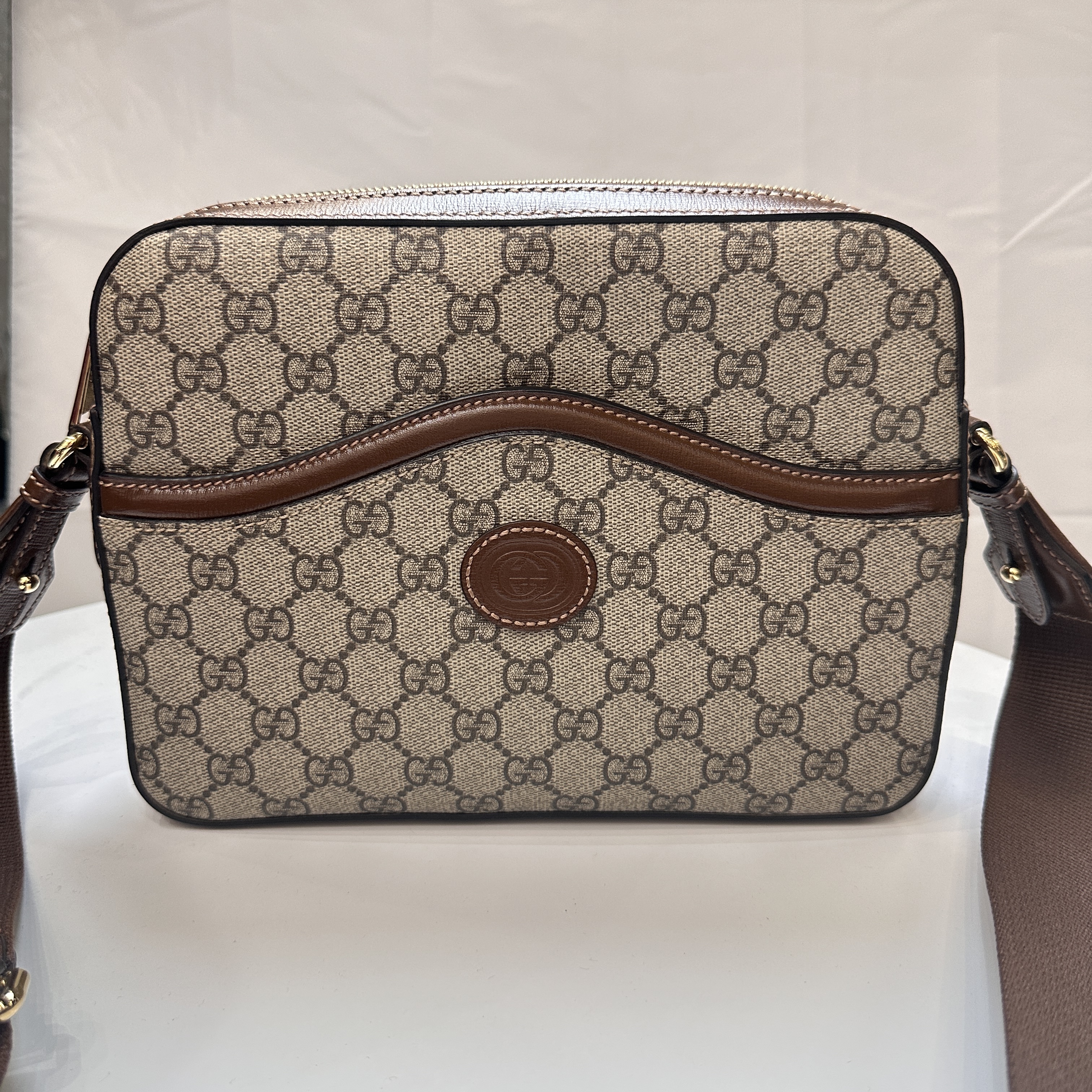 95新 GUCCI/古驰 古驰 经典老花马鞍包 BJ009