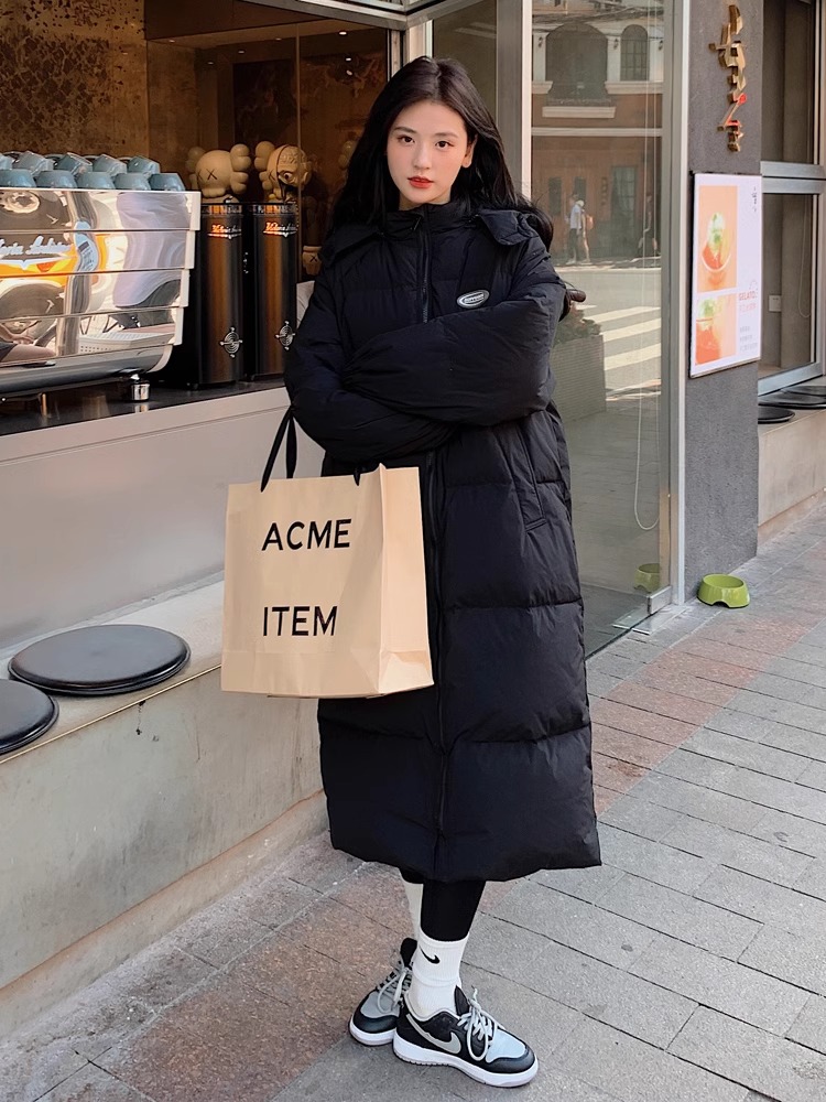 孕妇装冬季新品大码女装中长款全孕期保暖棉服宽松面包服棉衣外套