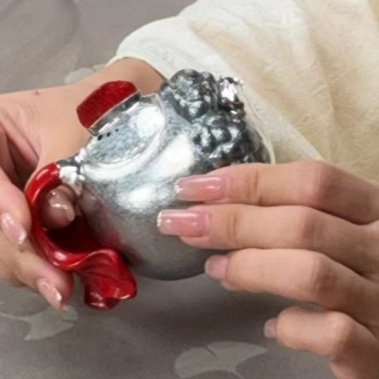 银壶大魔王 手工艺品 锦鲤 金鱼 银壶