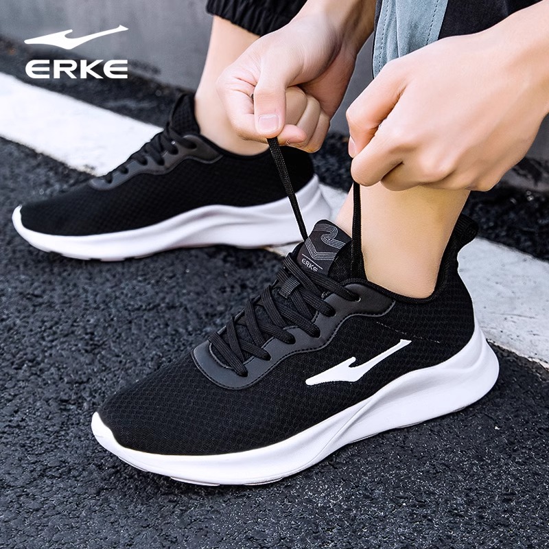 鸿星尔克男鞋透气休闲运动鞋春季新款减震百搭跑步鞋男士低帮鞋子商品图