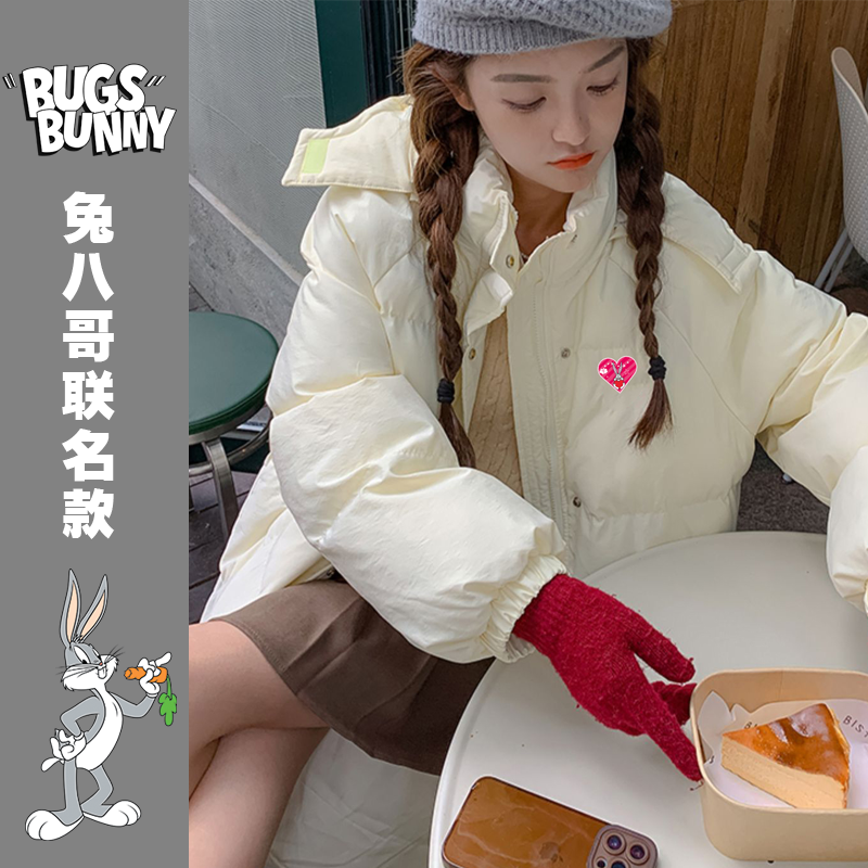 断码捡漏~~【兔八哥联名款】罗曼画报长款棉服5075溯源好物