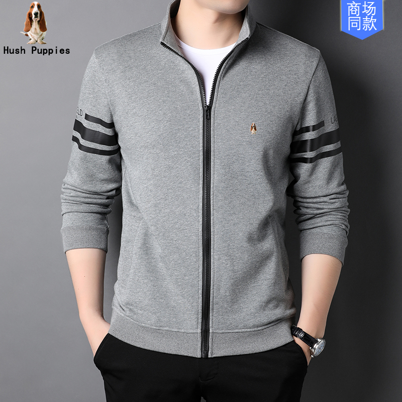 暇步士高档男士卫衣秋冬季纯棉夹克外套宽松运动休闲拉链开衫上衣