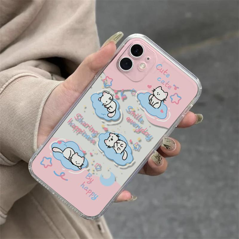 可爱玩耍小猫iPhone14/15promax手机壳11全包xs软壳12/13透明xs女