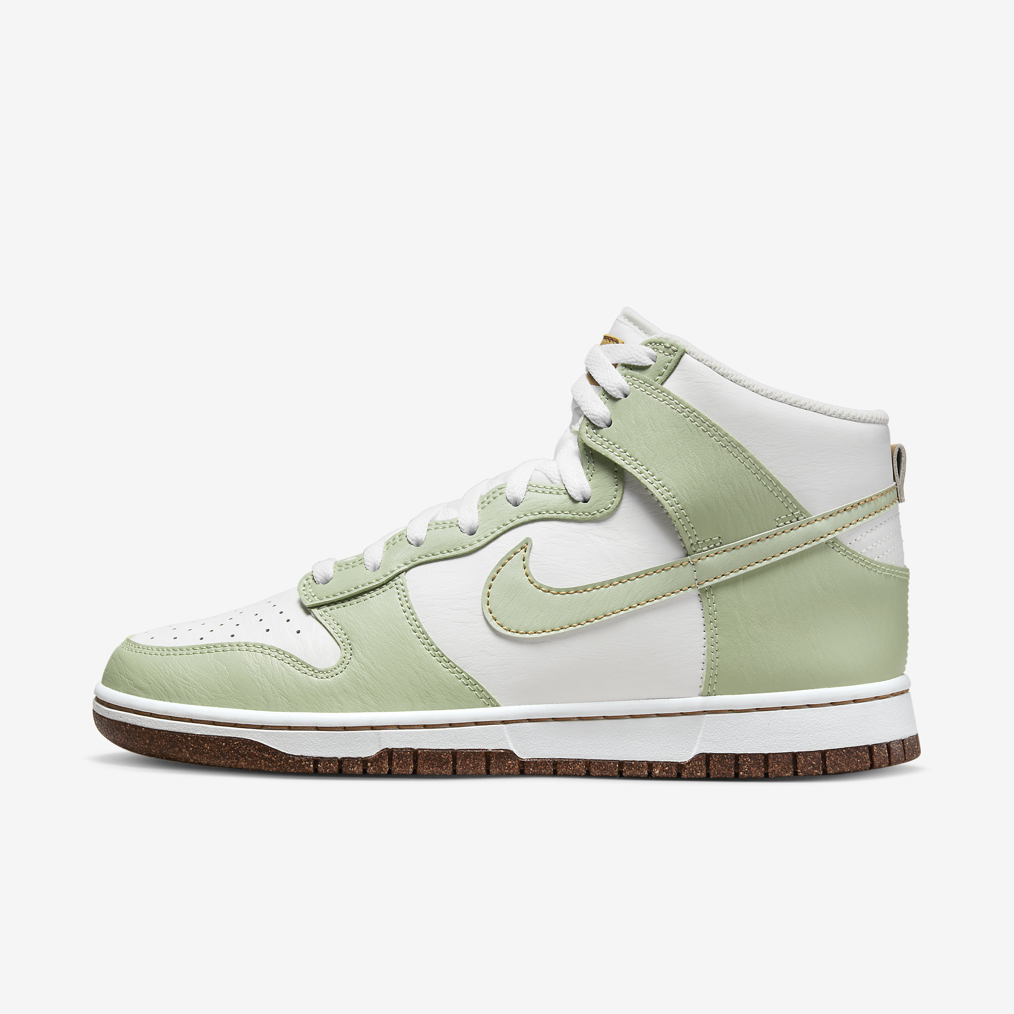 Nike Dunk High 高邦 休闲 篮球 运动 板鞋 白绿 DQ7680-300