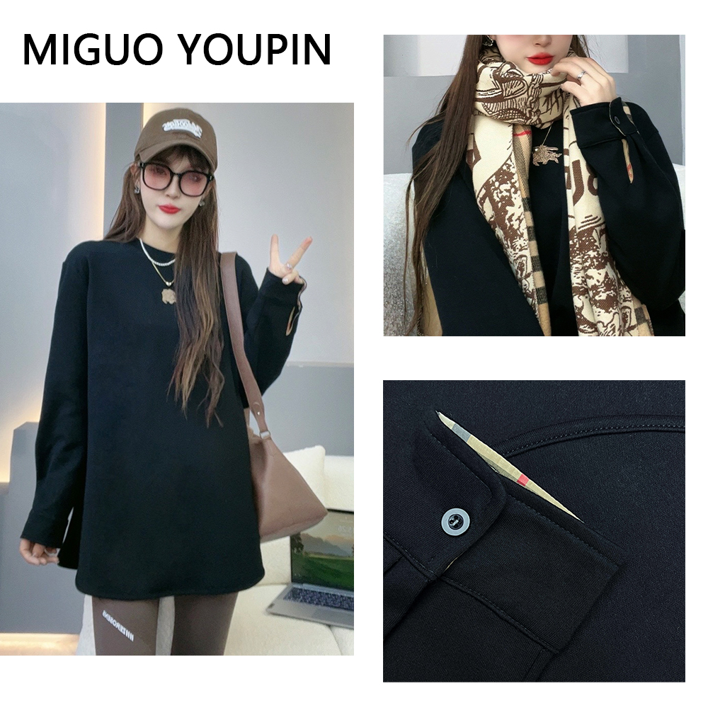 佳佳优选 S21329 圆领潮流秋冬宽松套头休闲百搭设计师长袖T恤