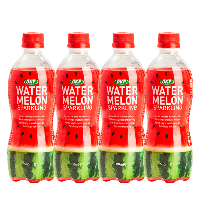 OKF西瓜味气泡水饮料500ml瓶装韩国进口清爽果味碳酸网红饮品