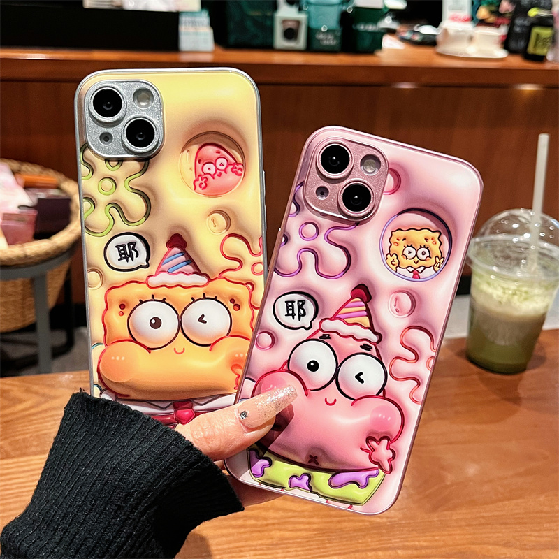 适用iPhone14promax苹果13高级感手机壳保护套11立体海绵12玻璃壳