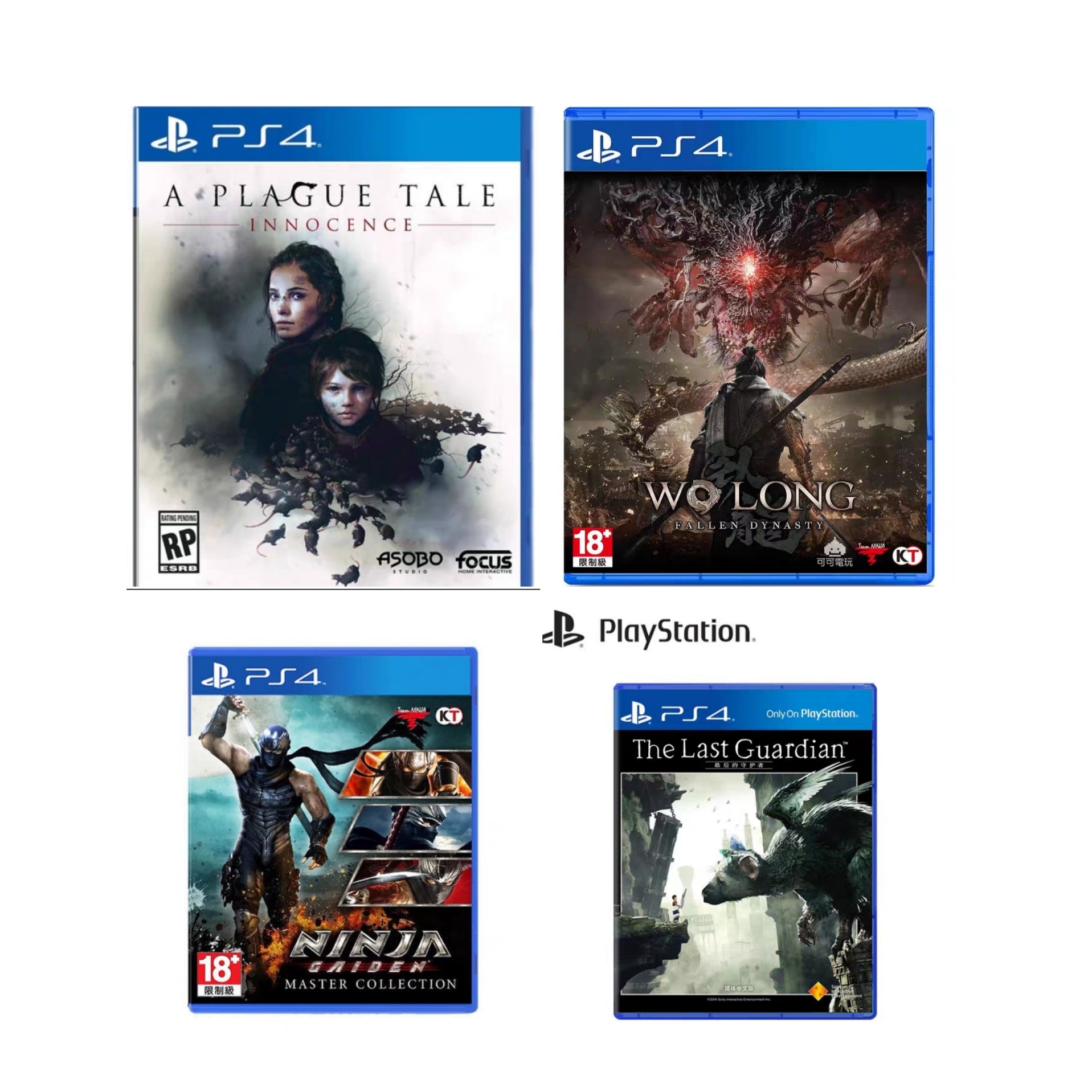 PS4游戏盘动作类热血最后的守护者瘟疫传说 无罪重力眩晕忍者龙剑