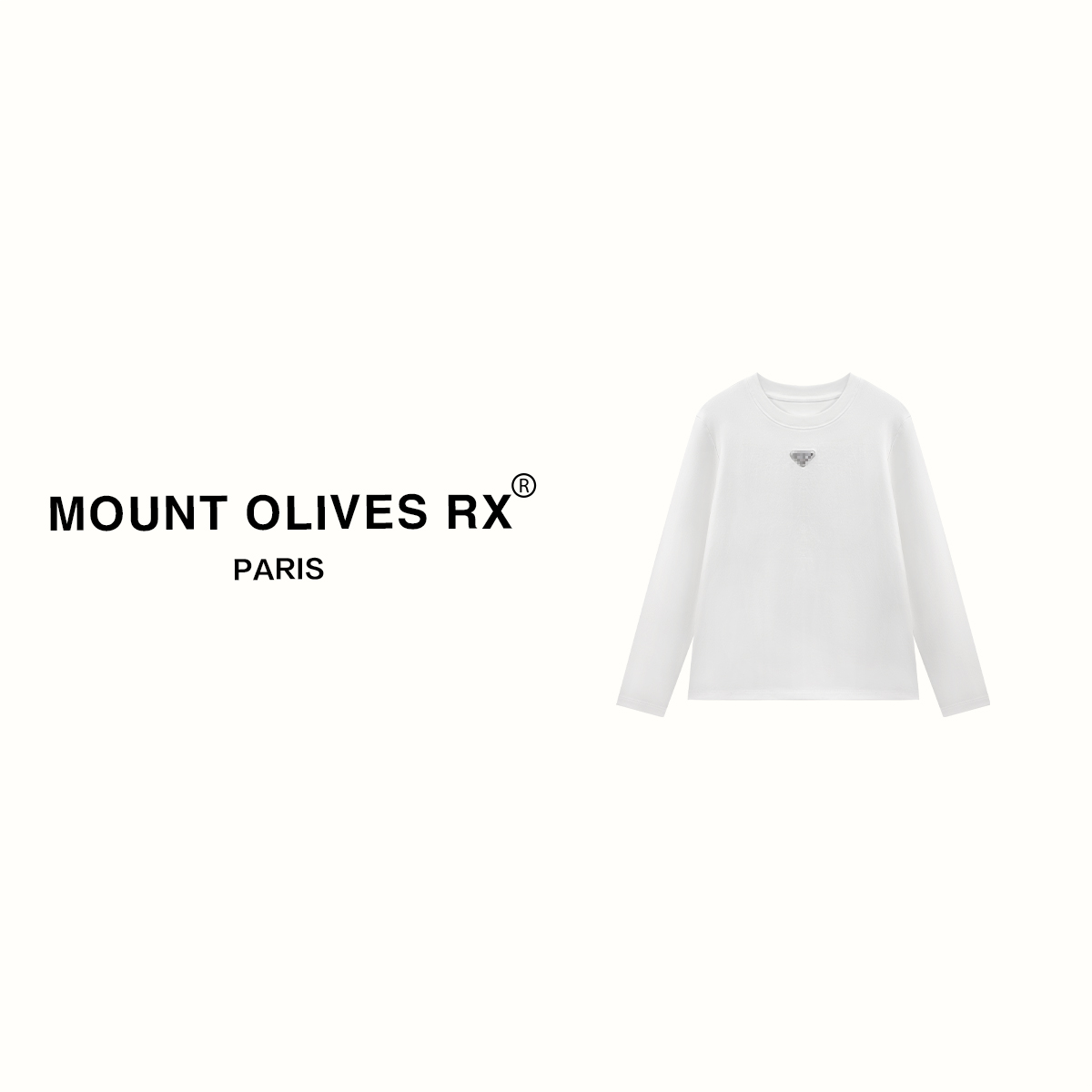 Mount Olives Rx-时尚休闲百搭春季简约纯色印花T恤-78233LT016