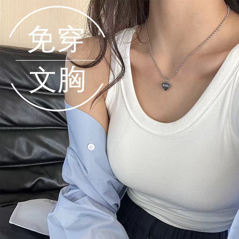 女款高端无痕背心女时尚zf新款春款上新打底内衣文胸美美背免穿