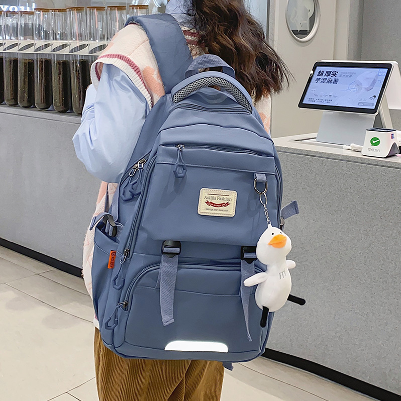 ilvr2023新款高中生书包女初中生大容量中学生减负护脊结实双肩包
