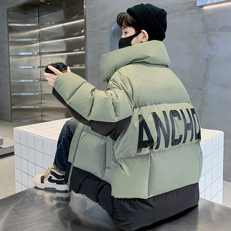 男童羽绒服冬装中长款2023新款儿童冬季面包服大童外套加厚潮童装