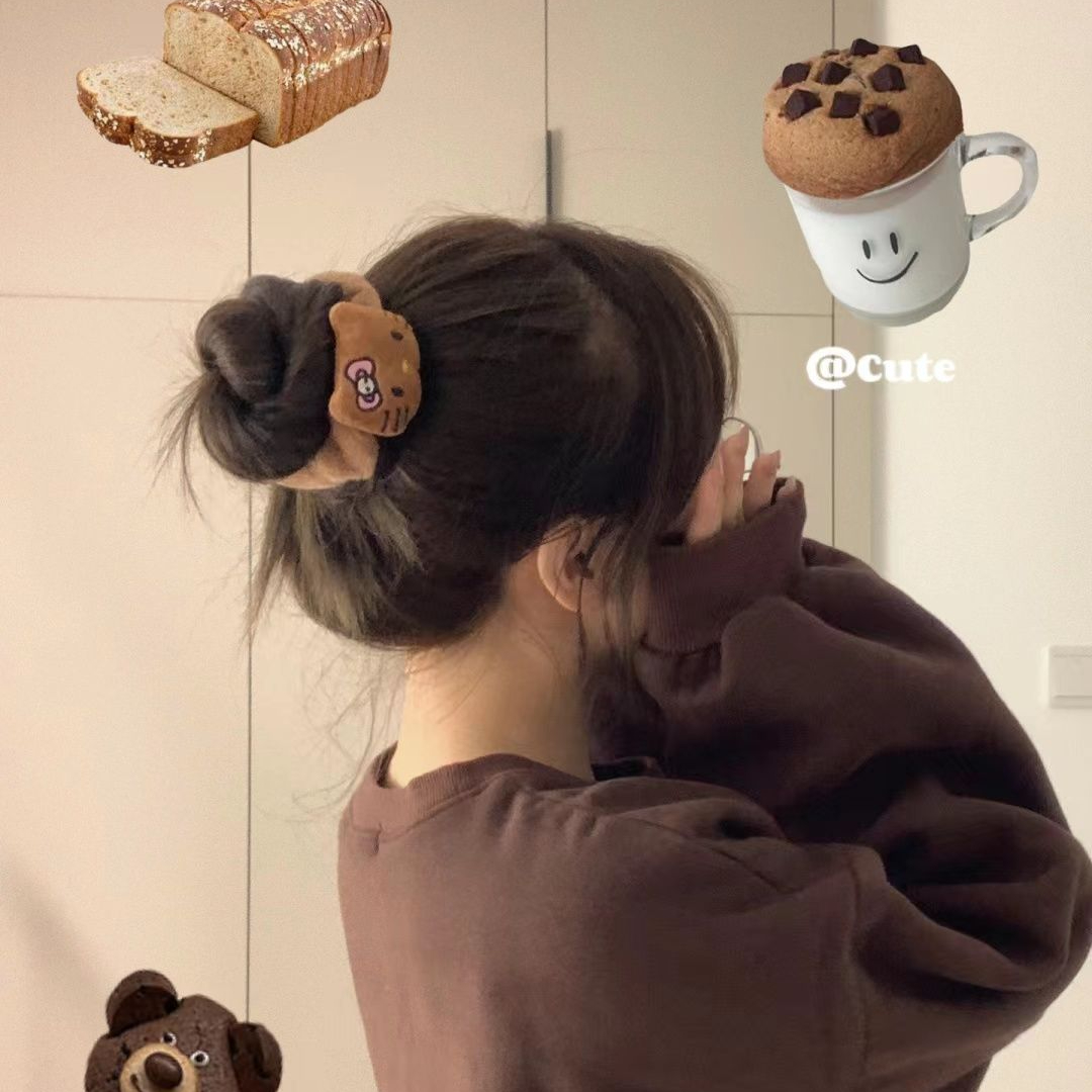 公主可爱kitty发圈卡通kt猫毛绒绒高弹力头绳丸子头发绳扎发皮筋