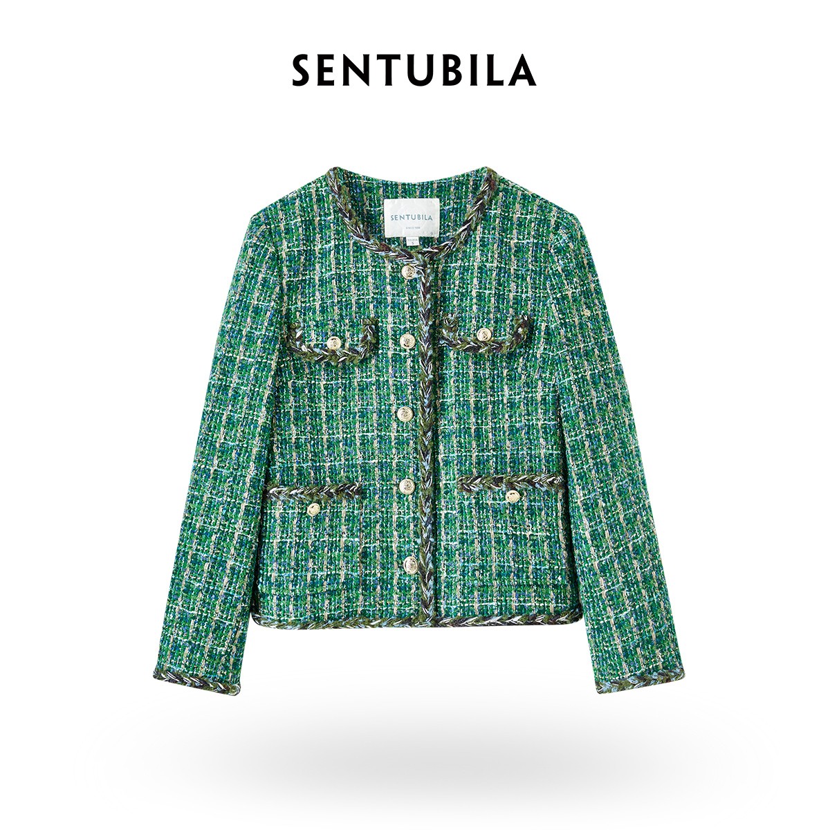 尚都比拉|设计感人间富贵花优雅名媛风减龄小香风外套-50382