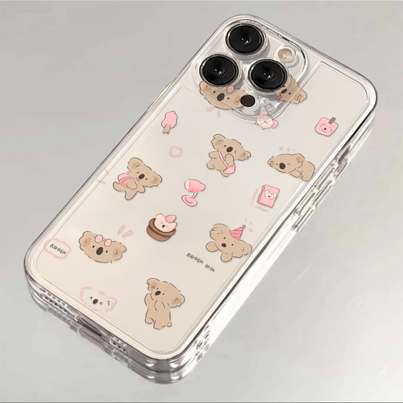 满屏考拉苹果14plus手机壳iPhone15华为vivo小米oppo防摔卡通软壳