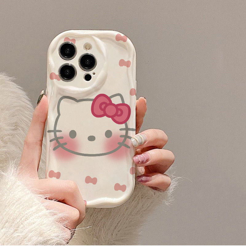害羞kt猫适用苹果15手机壳iPhone14华为vivo小米oppo防摔保护软壳