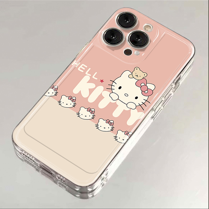 排排kt猫适用iPhone15手机壳透明保护套软壳苹果华为OPPO小米vivo