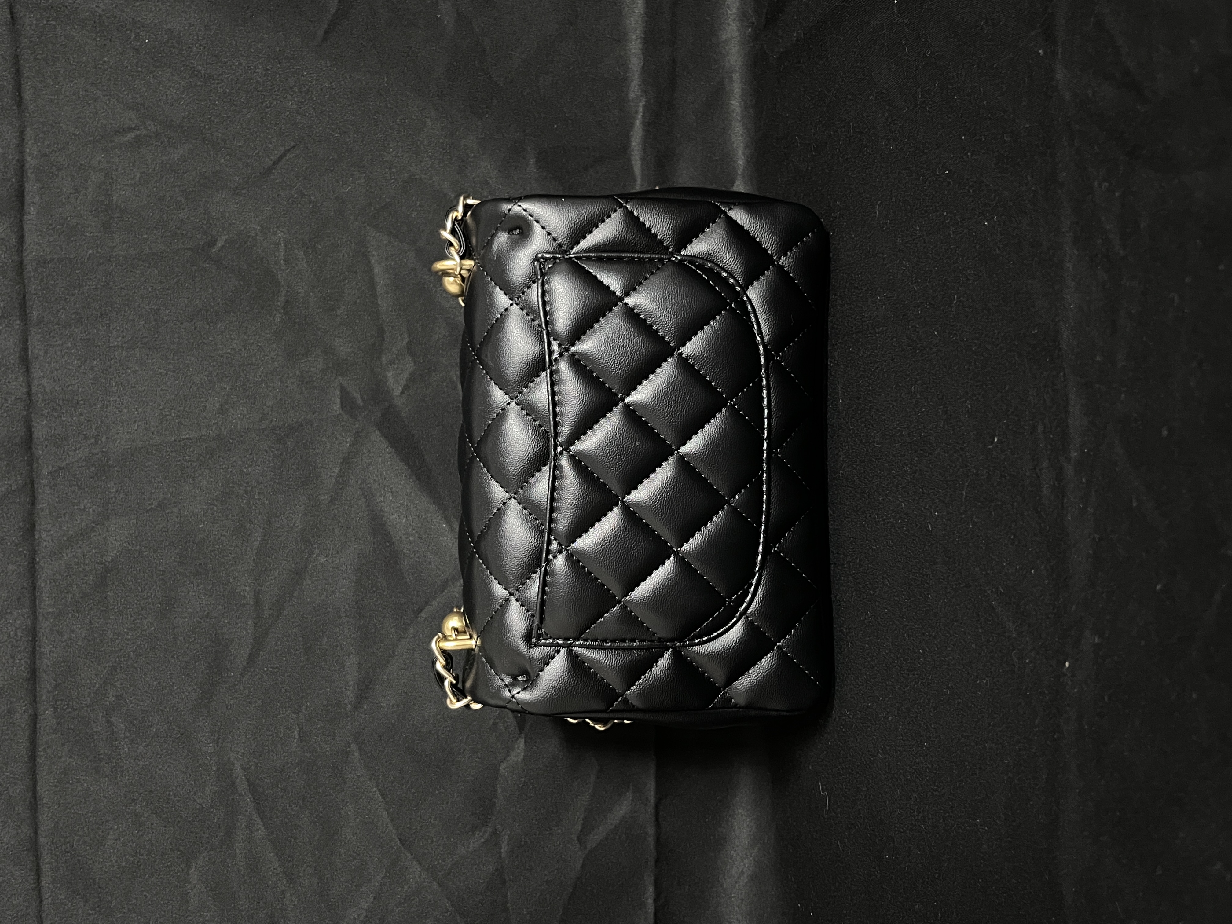 LQ-WITH-QUEEN真皮女包珍珠胖黑色