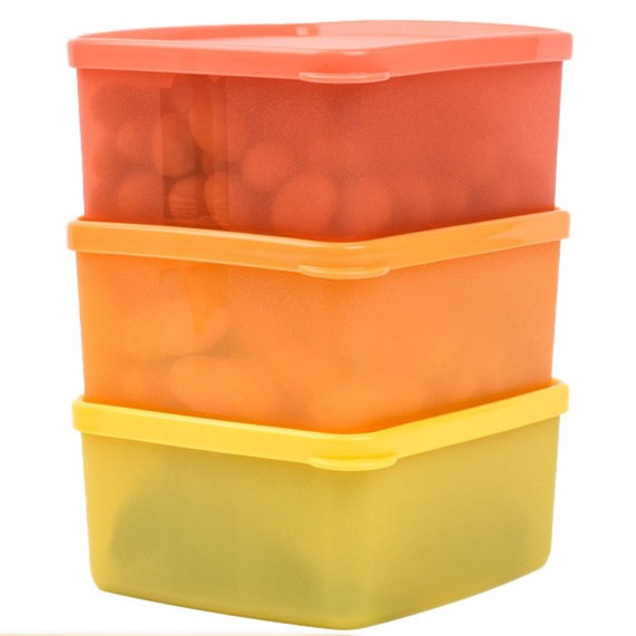 【清600】特百惠冷藏保鲜盒密封多用储藏盒干货收纳盒零食盒多颜色