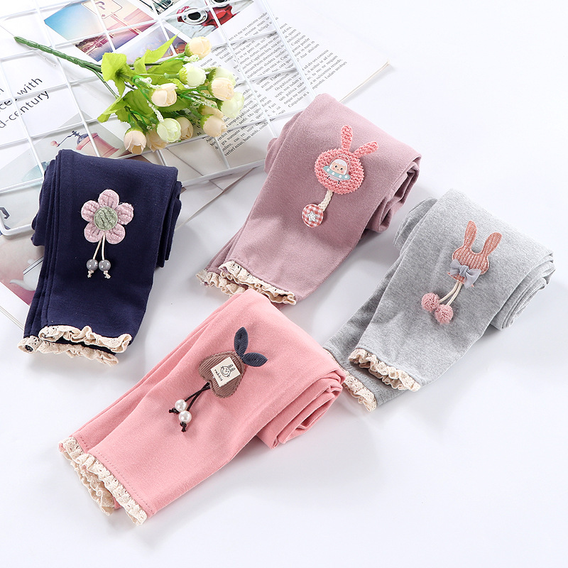 新款女童打底裤纯色弹力秋冬季外穿儿童保暖裤中大童裤子童装包邮