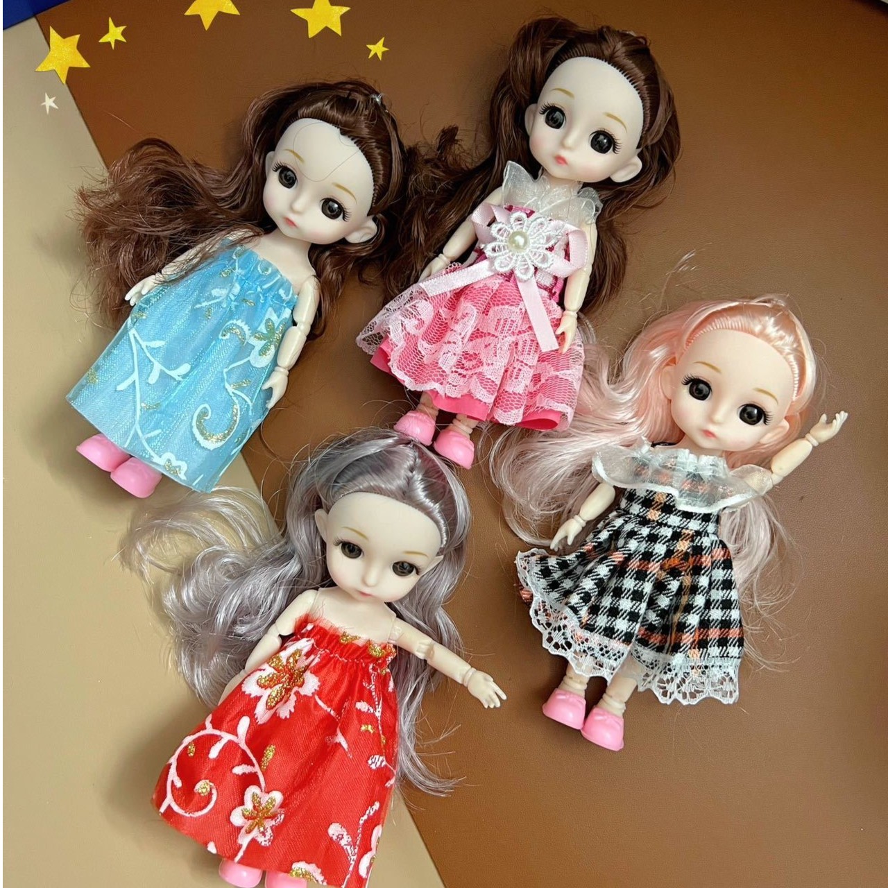 恩嘉妮Q版萌娃过家家娃娃套装女孩玩具