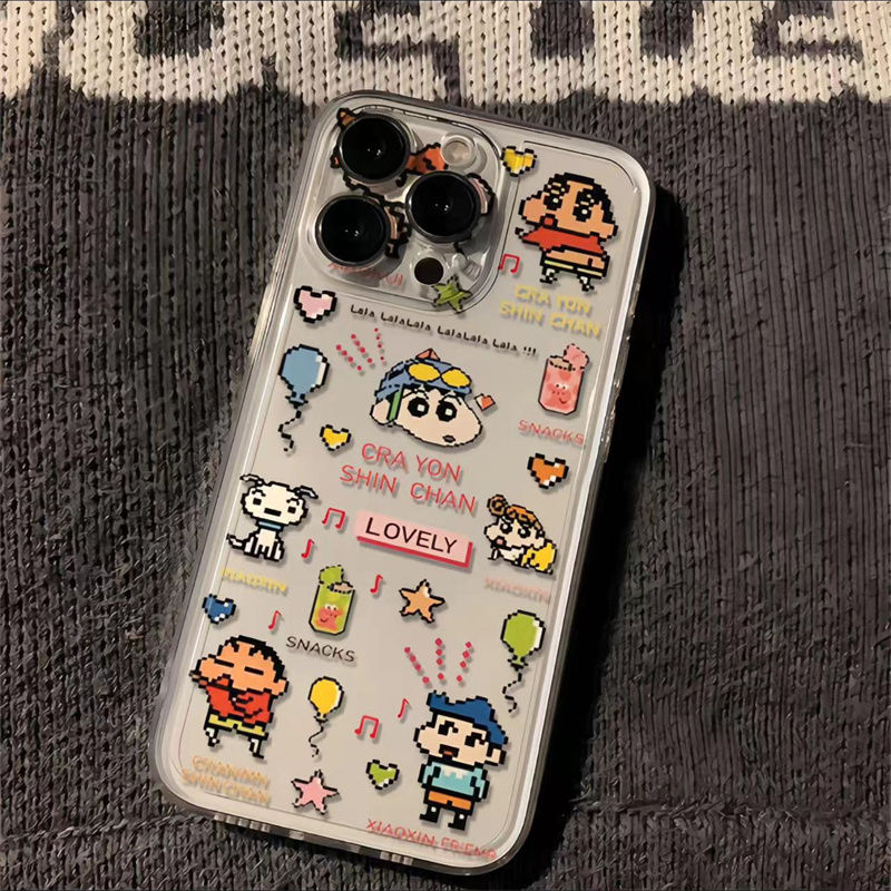苹果小米oppovivo华为适用蜡笔小新iPhone12/13女14手机壳一加15