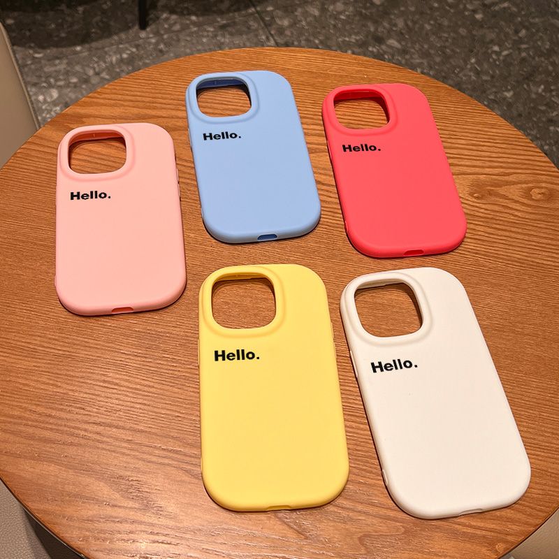 ins简约纯色适用苹果15手机壳iPhone14Promax英11防摔12磨砂8软13