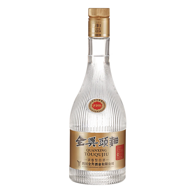 全兴头曲1988 浓香型纯粮酿造高度白酒52度500ml