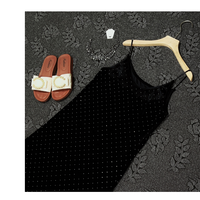 【丝绒烫钻】8019#气质优雅名媛丝绒烫钻连衣裙