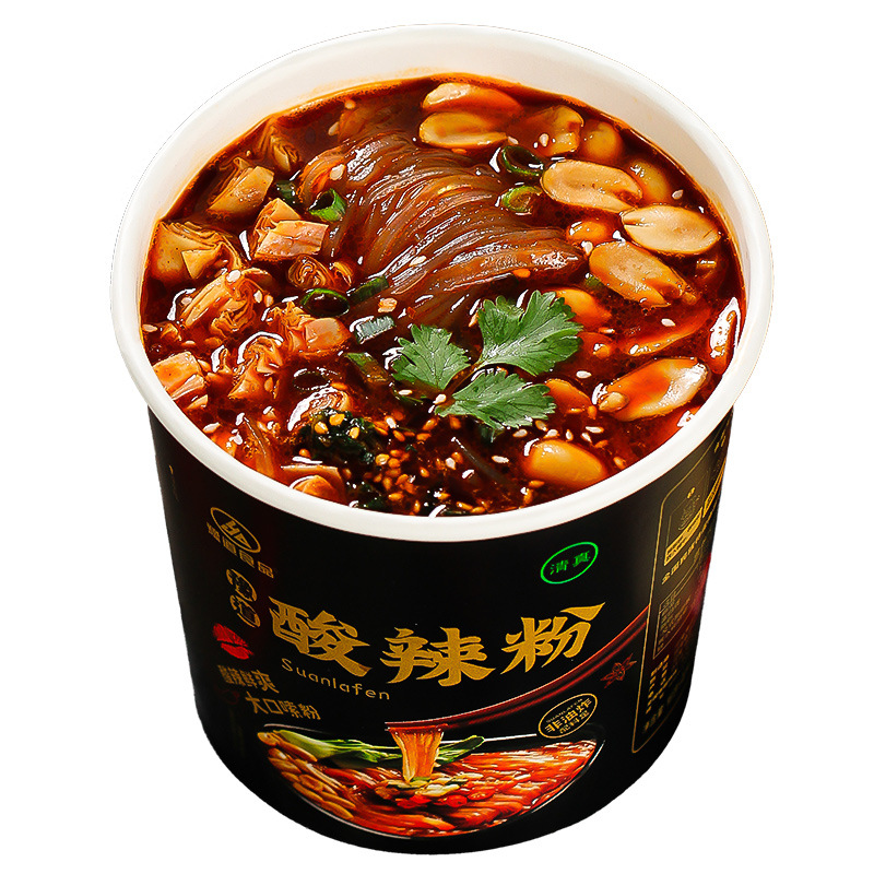 豫/道黑金版酸辣粉桶装整箱重庆正宗酸辣红薯粉丝米线方便速食