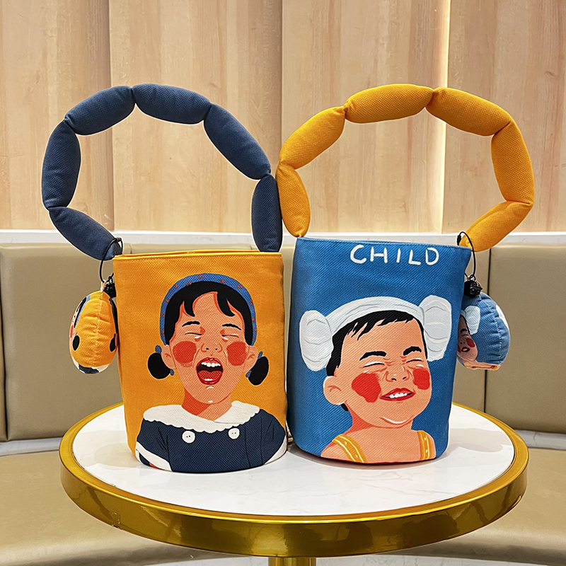 罗绮 x 姚醒醒 插画师联名款水桶包包单肩手提袋 -ZZ