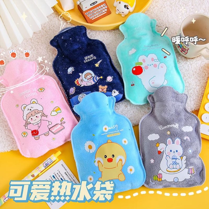 卡通毛绒热水袋学生便携注水暖水袋可爱迷你暖手宝女生保暖敷肚子